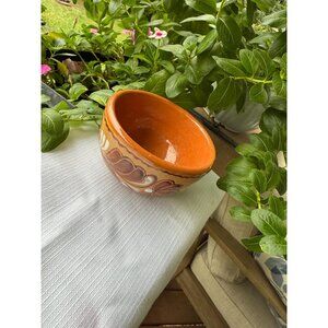Vintage Hand-Painted La Peña Veraguas Panama Clay Bowl | Rustic Folk Art